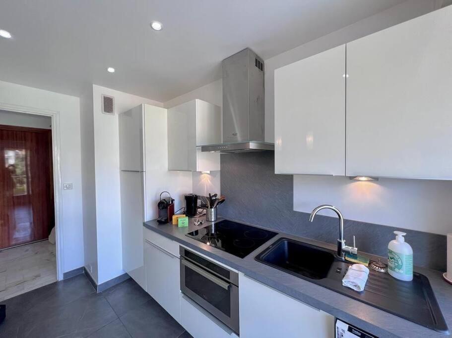 Le Pinede - Apt 4 Prs- Parking - Clim - 500M Plages Antibes Exterior photo